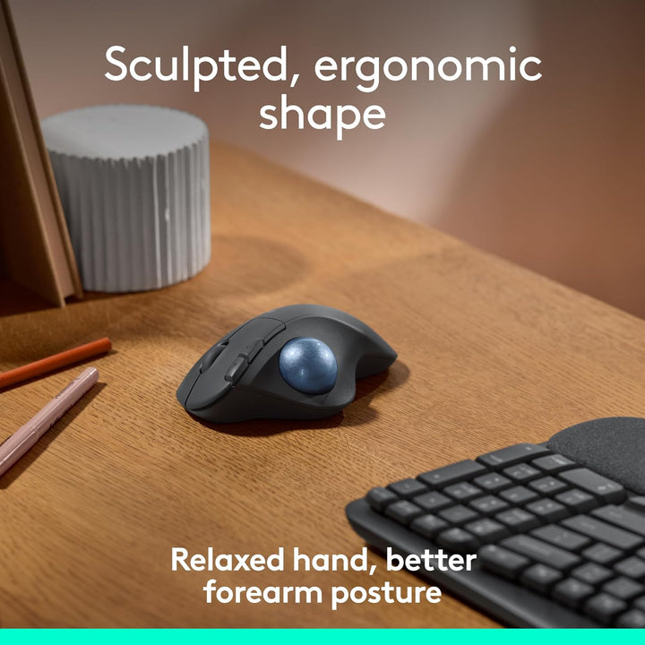 Logitech | ERGO M575 Wireless Trackball Mouse for Business - Graphite | 910-006197
