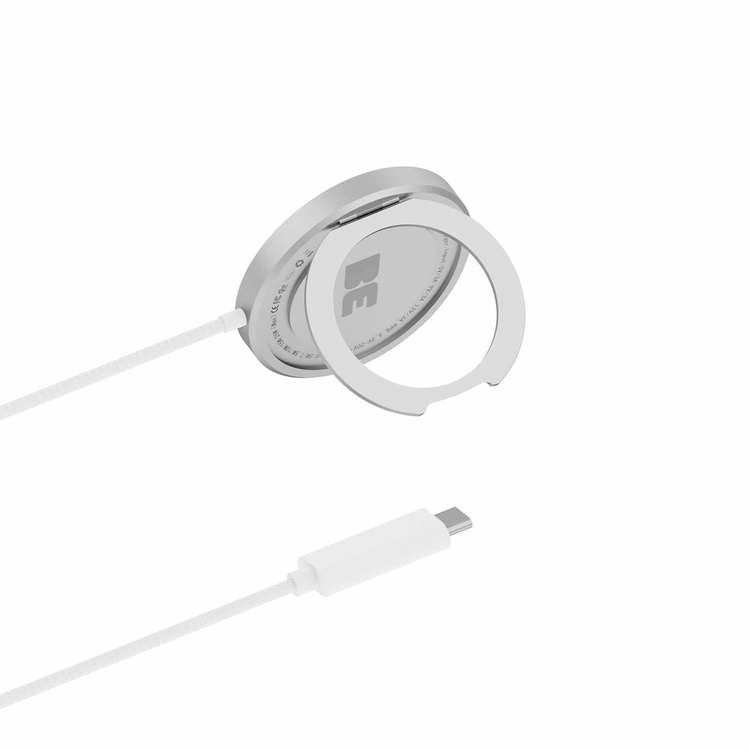 Blu Element | PowerPuck25 Wireless Charger with Kickstand Qi2.2 25W - White | BEWCQi22PW