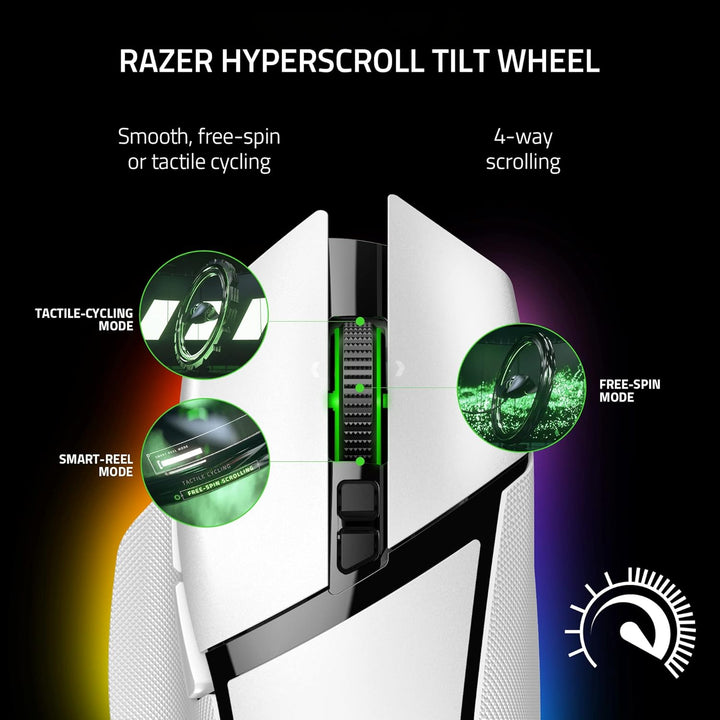 Razer Renewed | Basilisk V3 X HyperSpeed Gaming Mouse - White | RZ01-04870300-R3UR | 60 DAYS WARRANTY