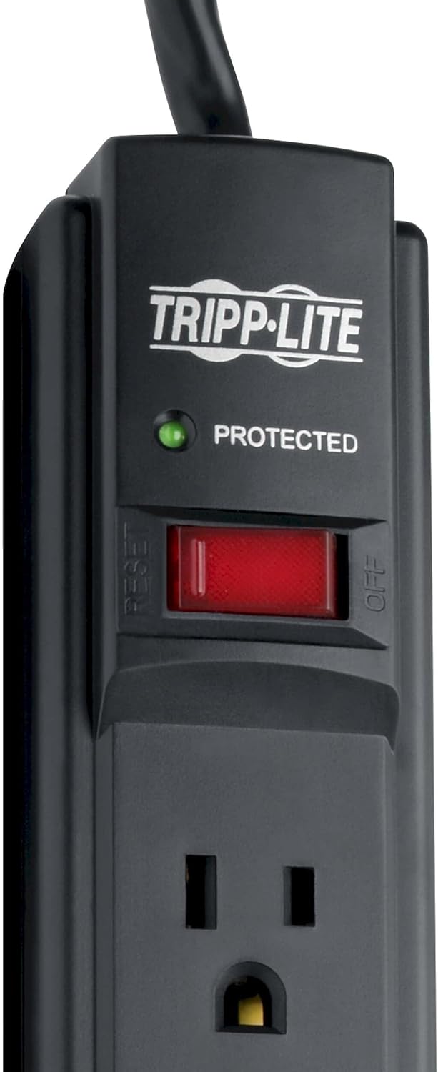 Eaton | Tripp Lite Series Power Strip 6 Outlet NEMA 5-15R AC 6' Cord 5-15P - Black Housing | TLP606B