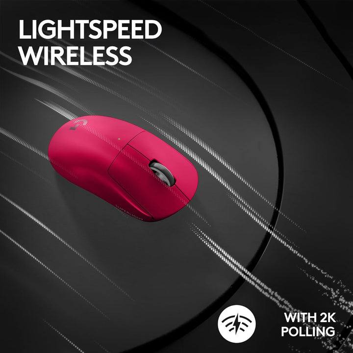 Logitech G PRO X Superlight 2 44000 DPI 8K Polling Wireless HERO 2 Sensor 60g Pro-Grade Mouse - Magenta |