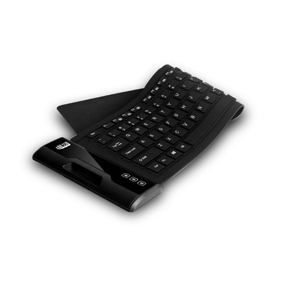 Adesso | 120-Keys Antimicrobial Waterproof Flexible Keyboard - Black | AKB-232UB