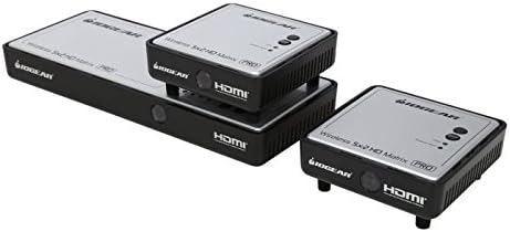 IOGEAR | Long Range Wireless 5x2 HDMI Matrix PRO with 1 Additional Receiver | GWHDMS52MBK2