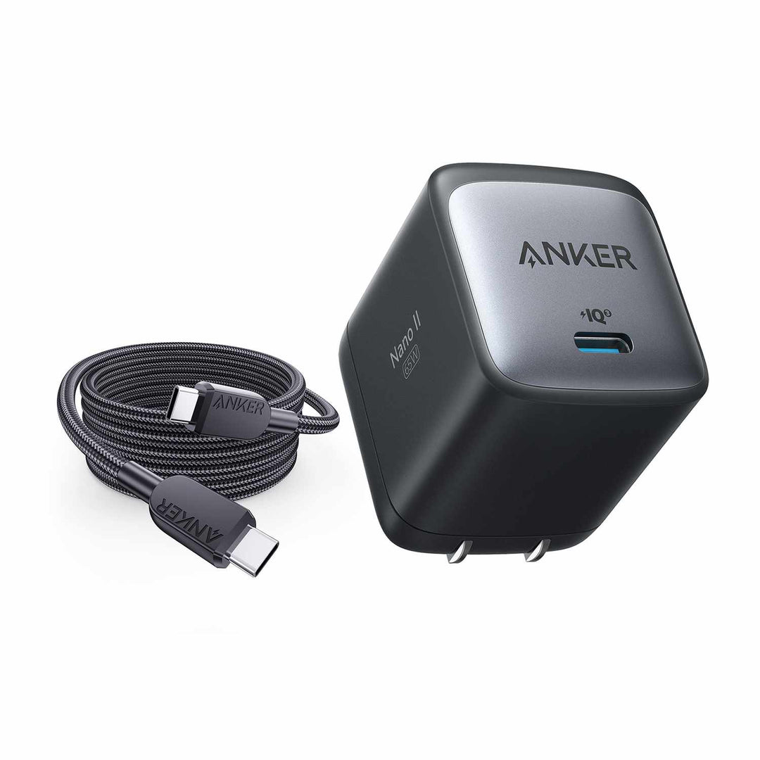 Anker | Nano II USB-C Fast Compact Foldable Wall Charger GaN PPS 65W - Black | 194644274054