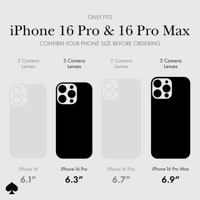 Kate Spade | Aluminum Ring Lens Protector iPhone 16 Pro / Pro Max Set In Stone Gold | 118-2821