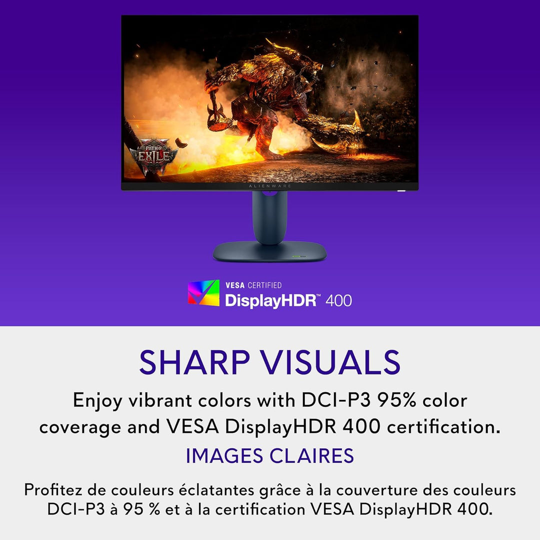 Alienware | 25 320Hz Gaming Monitor QHD (2560 x 1440) up to 180 Hz Display 1ms  | AW2525HM