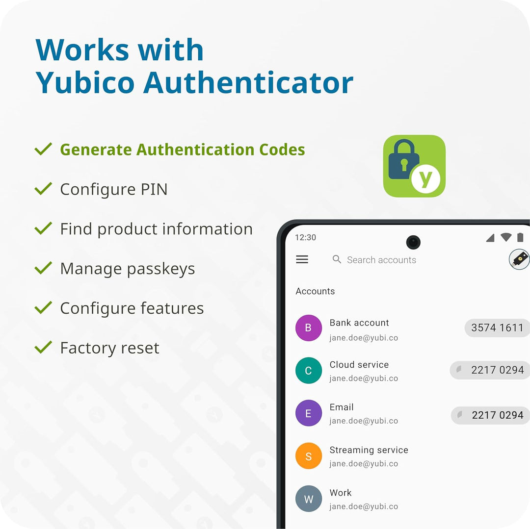Yubico | YubiKey 5 NFC Multi-Factor Authentication - Black | 8880001002