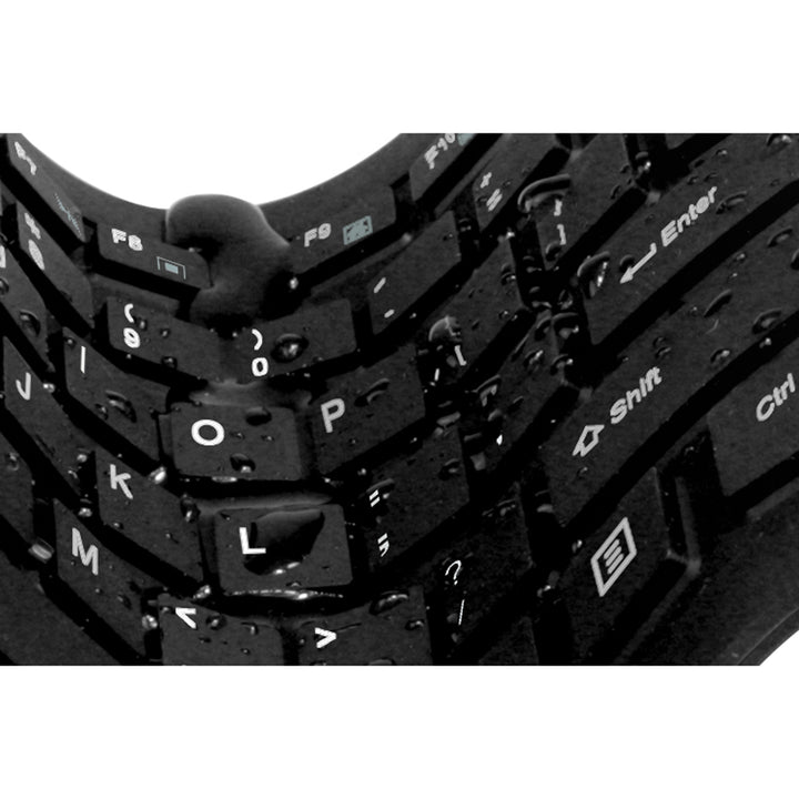 Adesso | 120-Keys Antimicrobial Waterproof Flexible Keyboard - Black | AKB-232UB