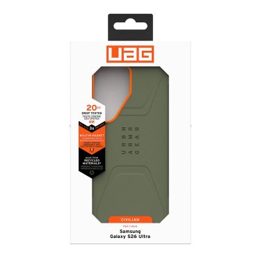 UAG | Civilian w/Magnet Case Samsung Galaxy S26 Ultra - Olive Drab/Orange | 214535117297