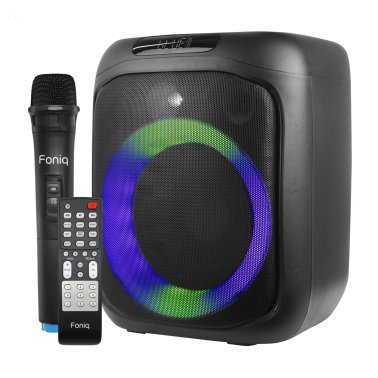 /// Foniq | Atom Karaoke-Style Party Speaker with LED Light Show | 15-12062 PROMO ENDS NED