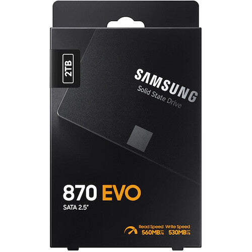 Samsung | 870 EVO 2TB SATA III 2.5" Internal Solid State Drive | MZ-77E2T0B/AM  | PROMO ENDS MAY 23 | REG. PRICE $349.99