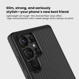 Caseco | Kevlar Case with MagSafe Samsung Galaxy S25 Ultra - Black | C28D8-01