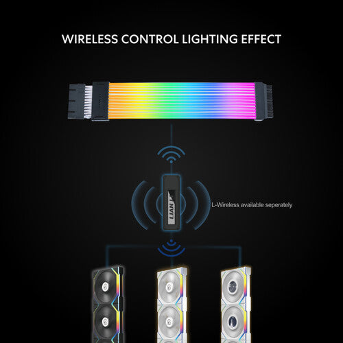 Lian-Li | Strimer Wireless 24-Pin ARGB Motherboard Extension Cable | PW24-1W