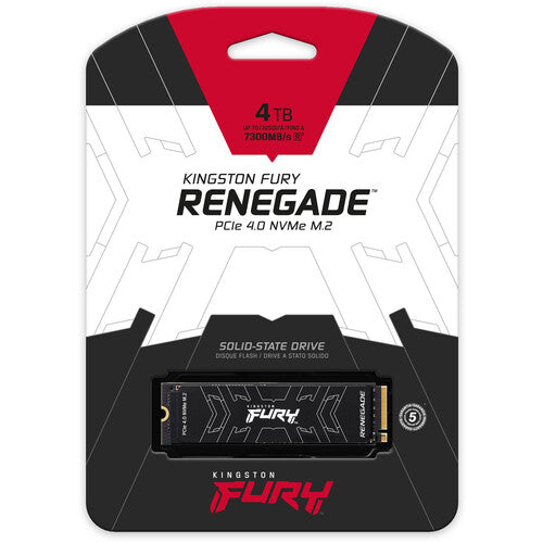 Kingston | FURY Renegade PCIe 4.0 NVMe M.2 SSD 4TB Heat Spreader | SFYRD/4000G