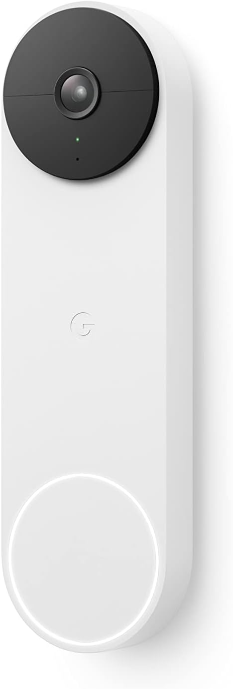 Google | Nest Doorbell Battery Wire-Free Video Doorbell - White | GA01318-CA