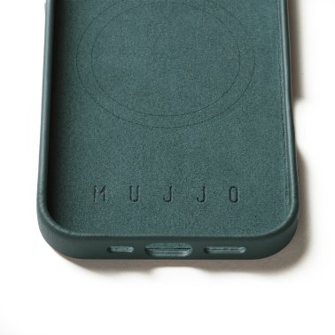 Mujjo | Full Leather w/MagSafe Case iPhone 16 Pro - Livid Green | MUJJO-CL-051-LG