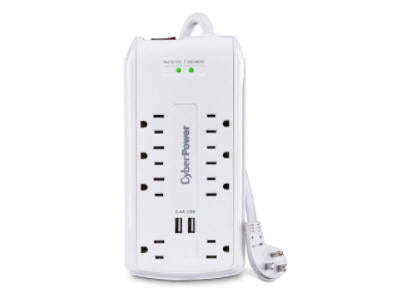 CyberPower | Surge Protector 6FT 8 Outlets 2x USB-A | CSP806U