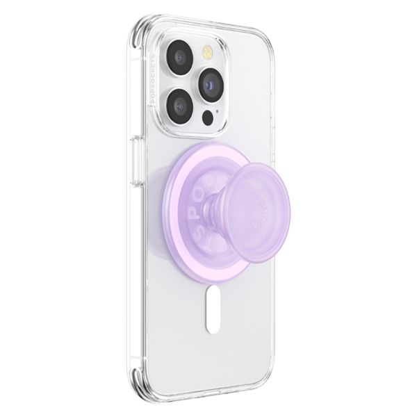 PopSockets | PopGrip For MagSafe Round with Adapter Ring Opalescent Clear | 123-0543