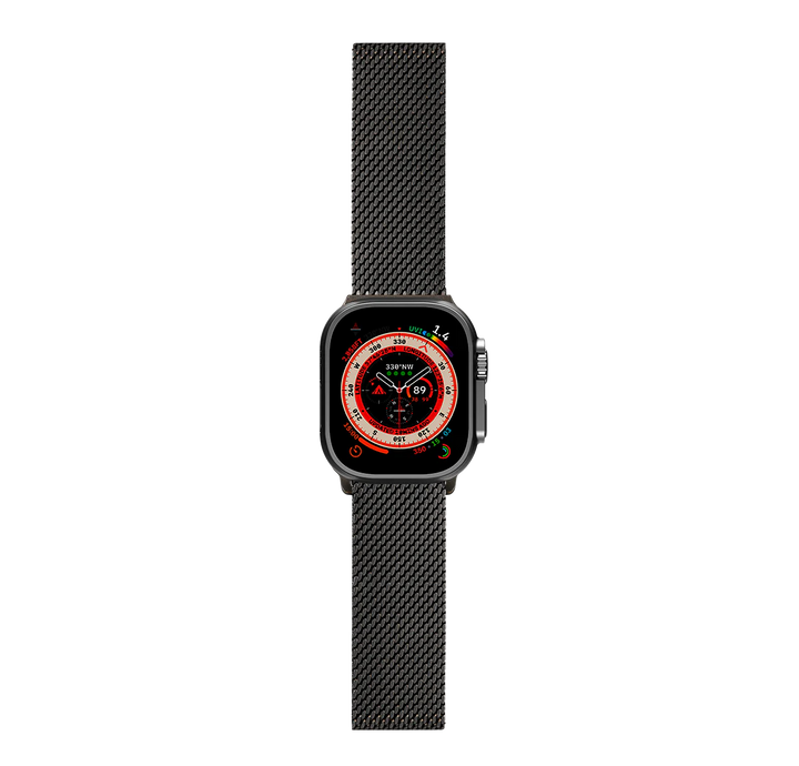 LOGiiX | Milanese Link Apple Watch Band 42/44/45/49mm S1-9/SE/Ultra - Black | LGX-13934