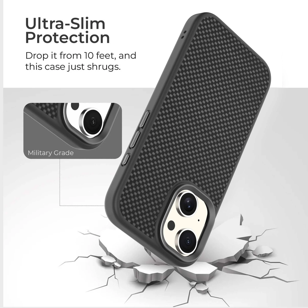 Caseco | Aramid Fiber Weave Pattern iPhone 16e/15/14/13 - Black | C28B1-51