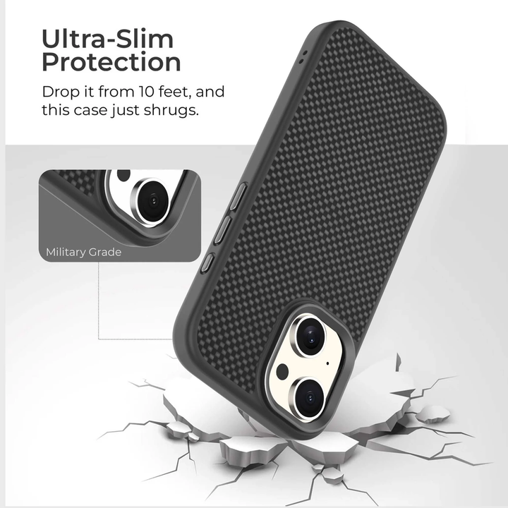 Caseco | Aramid Fiber Weave Pattern iPhone 16e/15/14/13 - Black | C28B1-51
