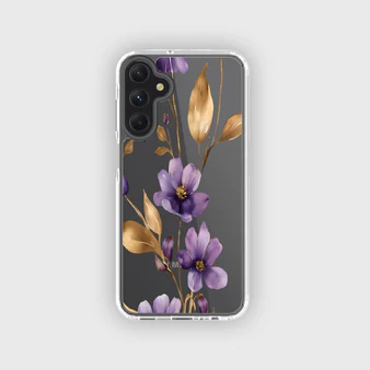 Caseco | Clear Design Case with MagSafe Samsung A16 - Purple Wildflower | ED24D4-00PW