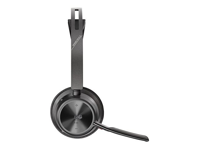 Poly Voyager | Focus 2 Headset On-Ear Bluetooth Wireless Active Noise Canceling USB-C Via Bluetooth adapter  Zoom Certified Certified for Microsoft Teams - Black Stand |  9T9J6AA#AC3