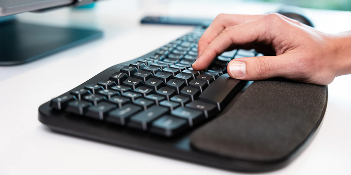 JLab | Flow Combo Ergonomic Keyboard and Mouse Bluetooth - Black | IFCKMFLOWBUNDLE4