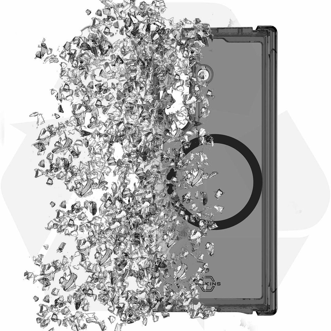 ITSKINS | Hybrid_R Case Hinge w/MagSafe for Samsung Galaxy Z Fold 7 - Smoke/Transparent | SGQ7HIMCLBKTR