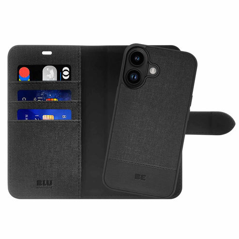 Blu Element | Folio 2 in 1 w/MagSafe iPhone 16 - Black | 120-8653