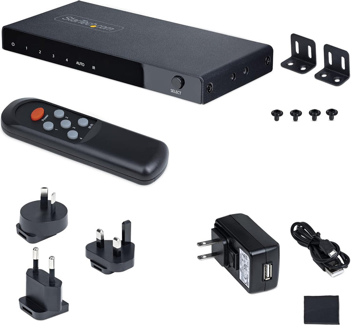 StarTech | 4-port 8K HDMI 2.1 Switcher 4K 120Hz HDR10+, 8K 60Hz UHD, HDMI Switch 4 in 1 Out | 4PORT-8K-HDMI-SWITCH