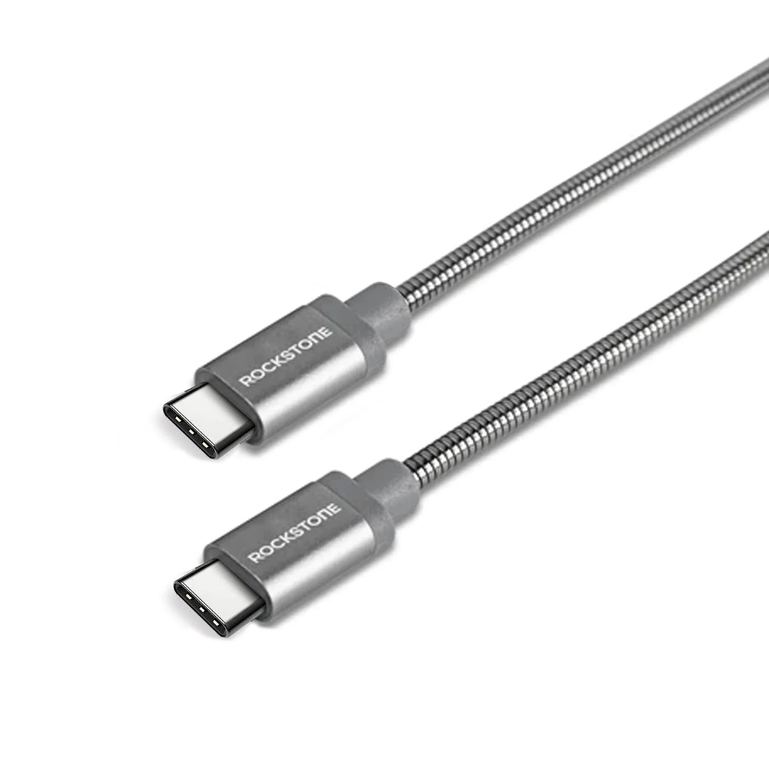 Caseco | Pet Proof Metal Braided Type-C to Type-C Cable 2M/6.6 FT - Black | R4107-15