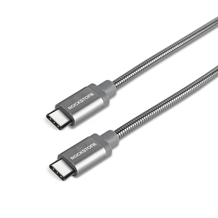 Caseco | Pet Proof Metal Braided Type-C to Type-C Cable 2M/6.6 FT - Black | R4107-15