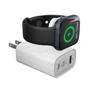 HyperGear | Multi-Port Hub w/Apple Watch Charger 43W - White | 16314HIT