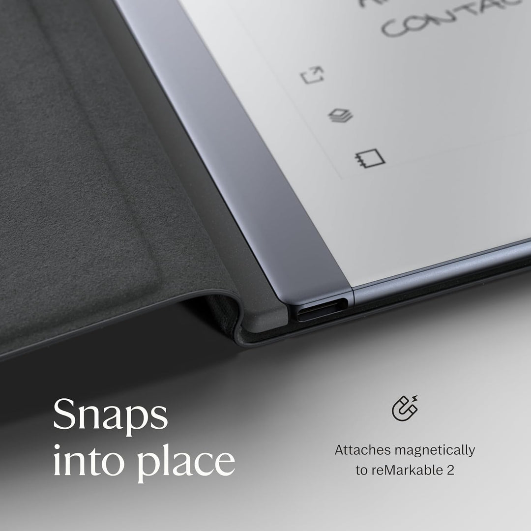 reMarkable | Paper Tablet with Marker Plus Pen 2 10.3" 8GB & Poly Folio Case - Black | RM114