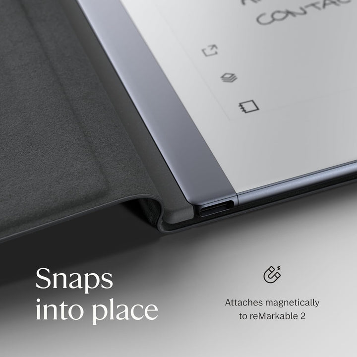 reMarkable | Paper Tablet with Marker Plus Pen 2 10.3" 8GB & Poly Folio Case - Black | RM114