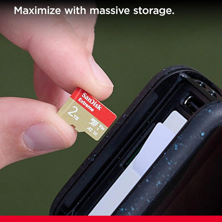 SanDisk | Extreme Plus 2TB 250MB/s microSDXC UHS-I Card Memory Card | SDSQXAV-2T00-GN6MA