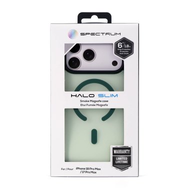 SPECTRUM | Halo Slim MagSafe Case iPhone 18 Pro Max/17 Pro Max - Green Smoke | 18PROMAXGREEN