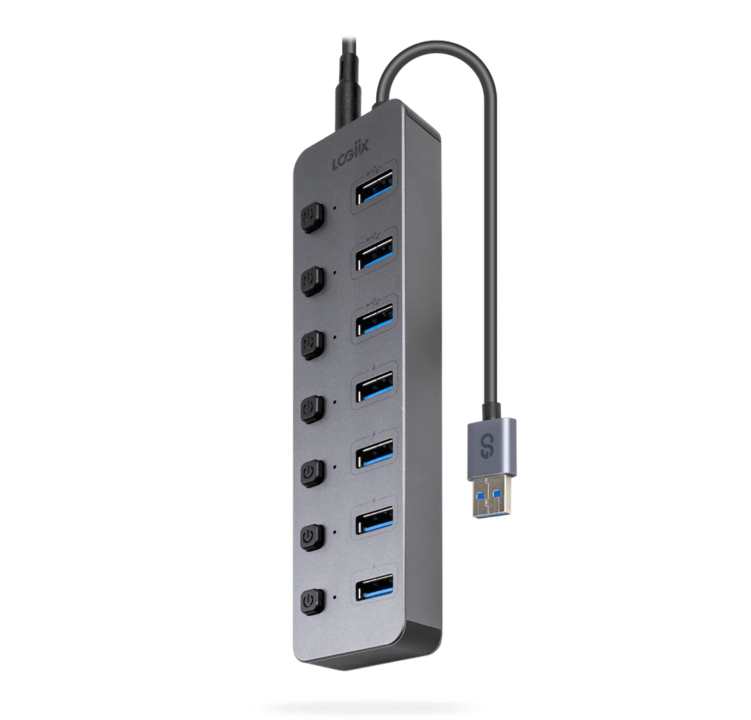 LOGiiX | Power Hub USB-A 7 Port - Aluminum | LGX-13870