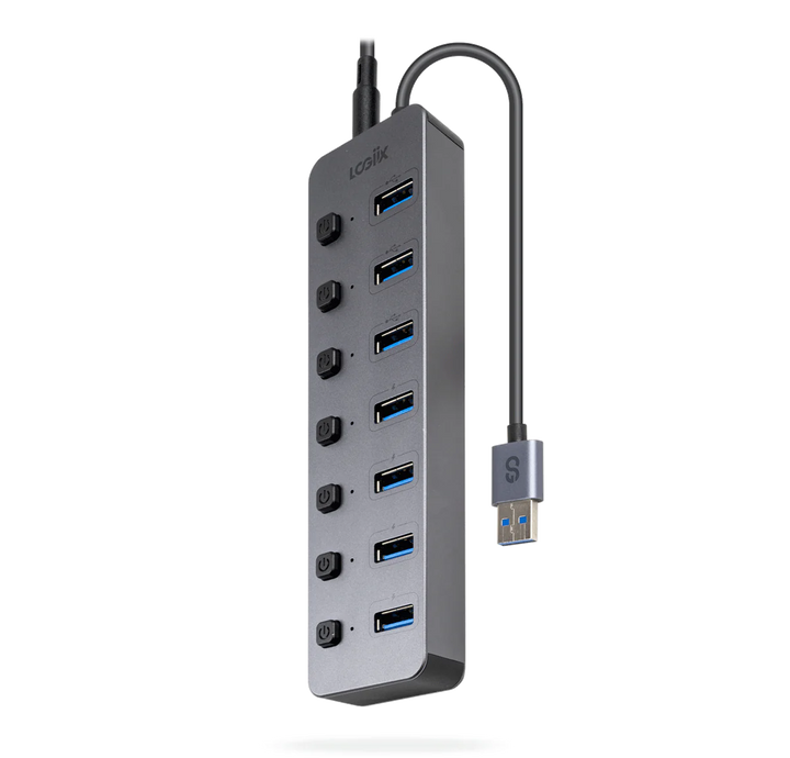 LOGiiX | Power Hub USB-A 7 Port - Aluminum | LGX-13870