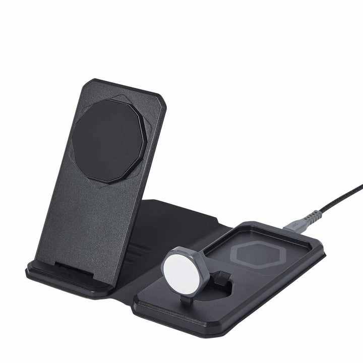 UAG | SRGE 3-in-1 MagSafe Travel Charger - Black/Grey | 9B443911V4030
