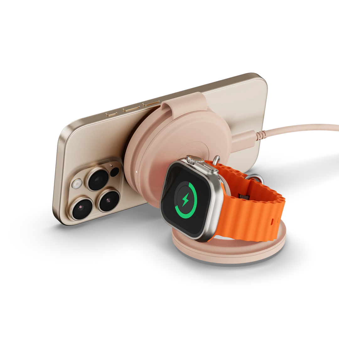 Satechi | OntheGo 3-in-1 Wireless Charger - Desert Rose | ST-QTG31R