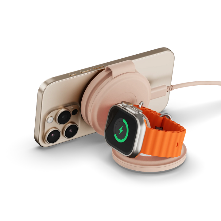 Satechi | OntheGo 3-in-1 Wireless Charger - Desert Rose | ST-QTG31R