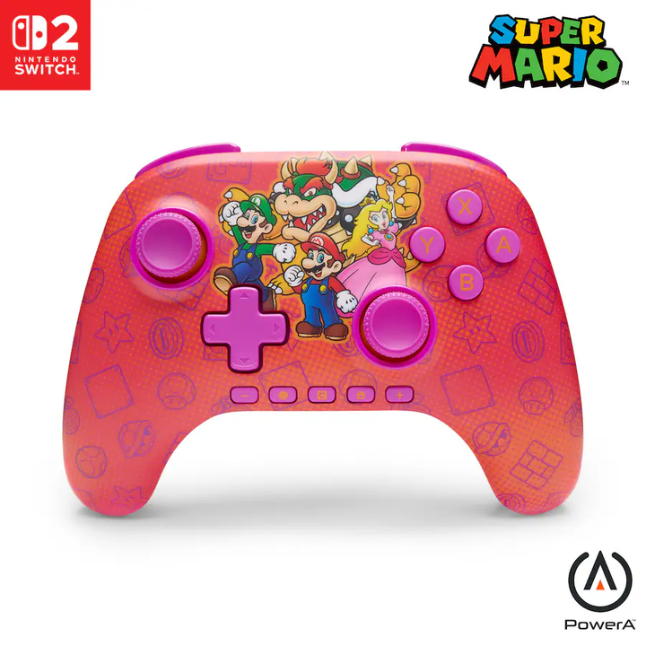 PowerA | Advantage Wireless Controller for Nintendo Switch 2 - Mario and Friends | NSGP0548-01V