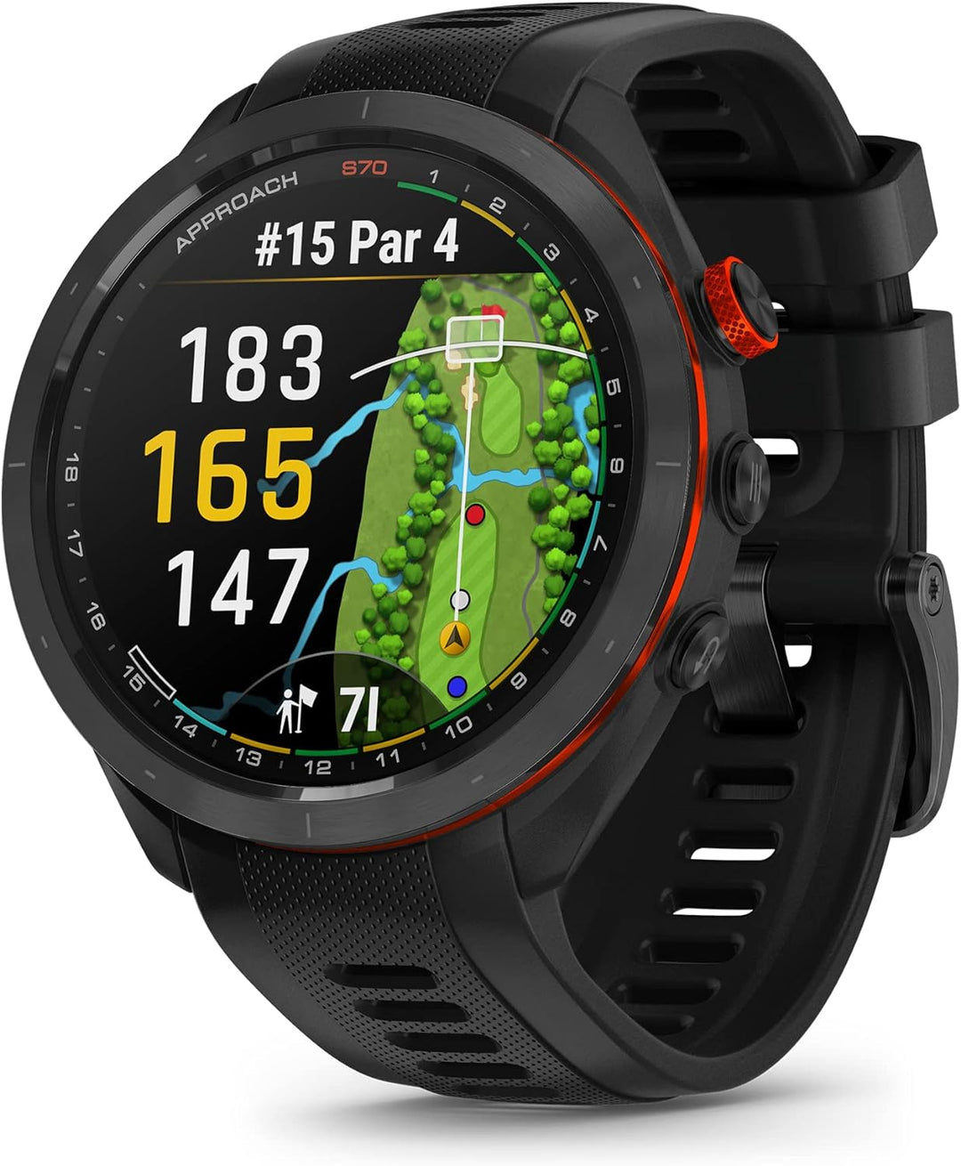 Garmin | Approach S70 47mm Golf GPS Smartwatch - Black | 010-02746-02