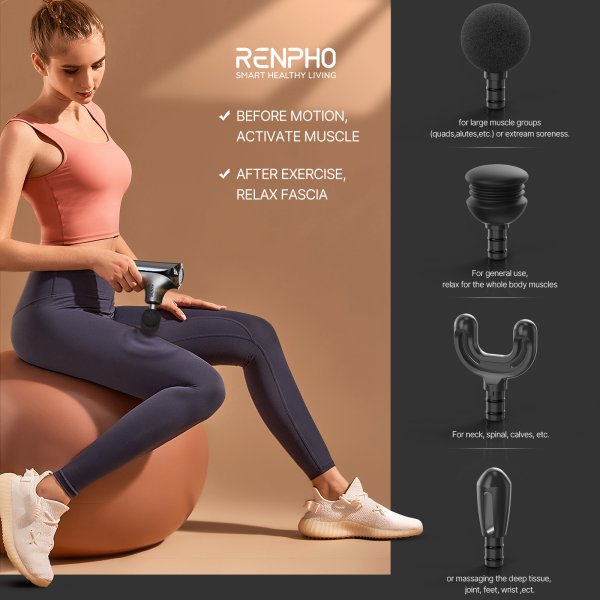 Renpho | Mini Massage Gun - Black | PCA-RP-GM173-BK