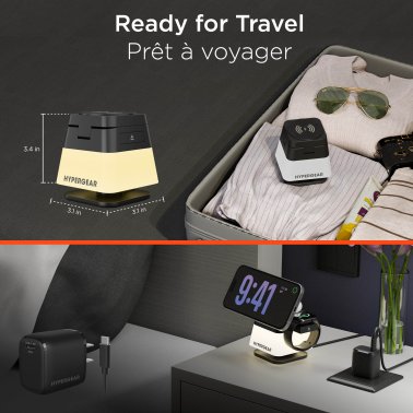 HyperGear | 15W PowerFold Cube 3-in-1 Wireless Charging Stand Compatible w/ Magsafe + Watch | 16356