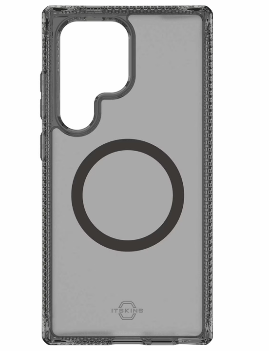 //// ITSKINS | Hybrid_R Vapor Case Compatible w/MagSafe for Samsung Galaxy S25 Ultra - Smoke | 120-9160