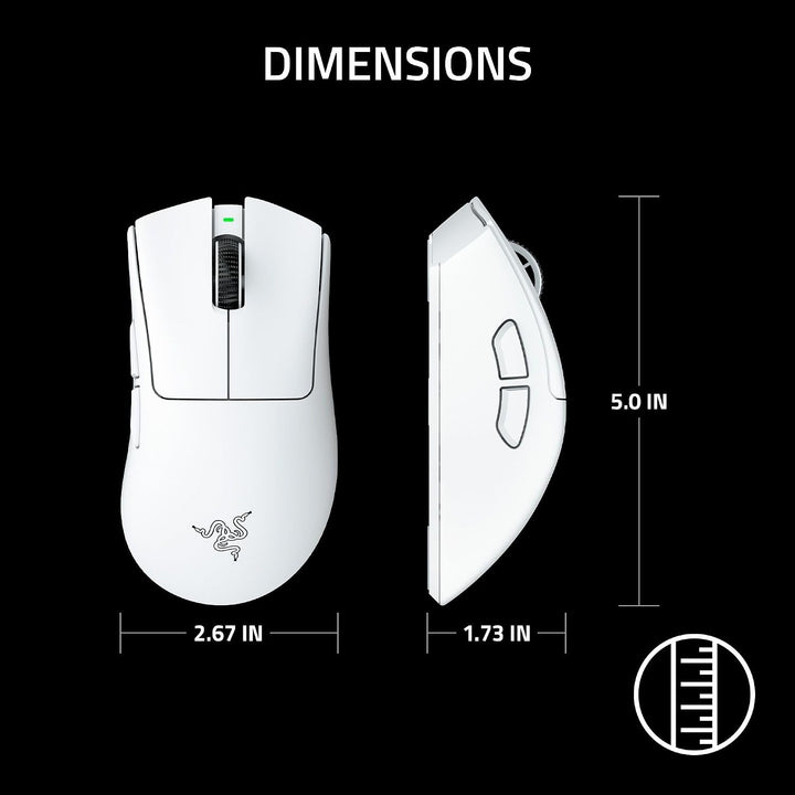 Razer Renewed | DeathAdder V4 Pro - White Gaming Mouse | RZ01-05330200-R3UR