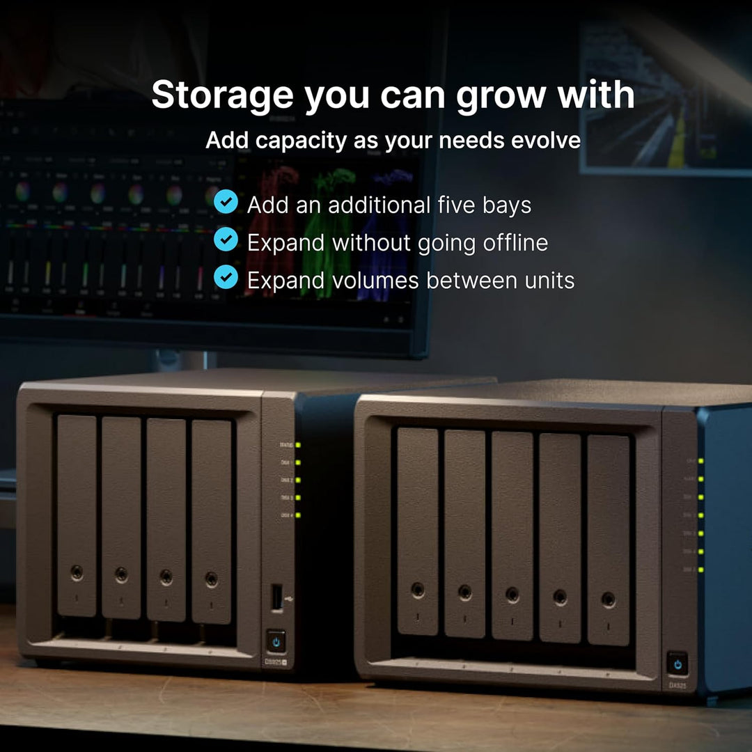 Synology | 4-Bay NAS with Extendable Capacity 4GB RAM | DS925+
